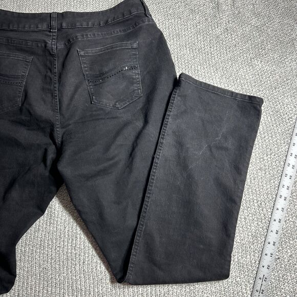 Lees Riders Black Mid Rise Boot Cut Jeans size 20w Good pre owned condition - Picture 7 of 8